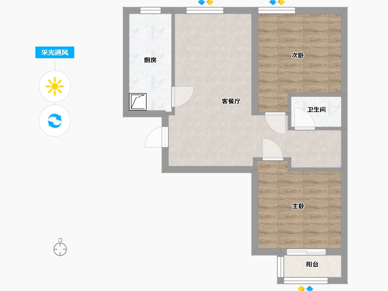 北京-北京市-新馨苑-55.00-户型库-采光通风