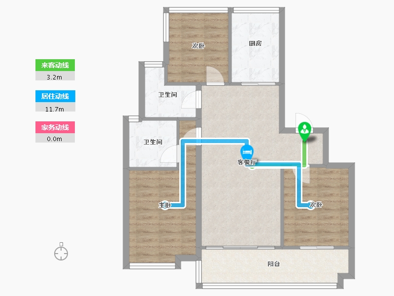 安徽省-合肥市-文一锦门云栖新语-80.00-户型库-动静线