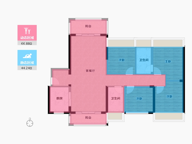 广东省-江门市-嘉华新都汇-116.00-户型库-动静分区