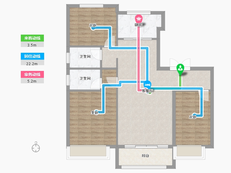 甘肃省-酒泉市-嘉欣蕊苑-101.38-户型库-动静线