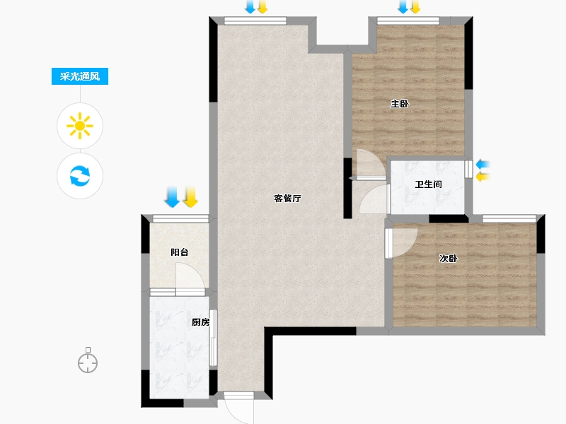 四川省-眉山市-川发蓝光芙蓉天府-87.00-户型库-采光通风