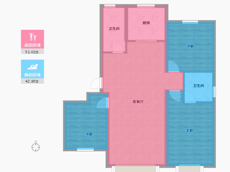 新疆维吾尔自治区-阿克苏地区-桂园-89.95-户型库-动静分区