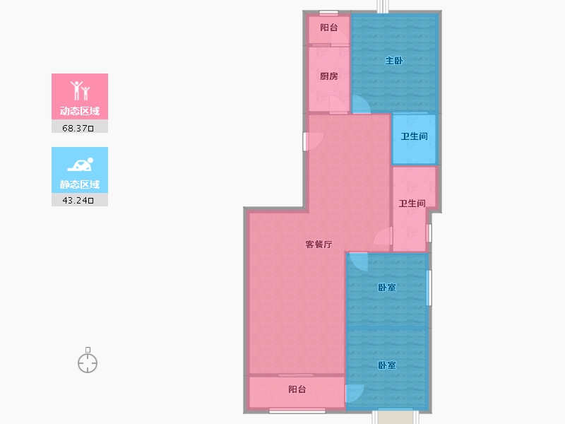 湖南省-岳阳市-浯口-122.00-户型库-动静分区