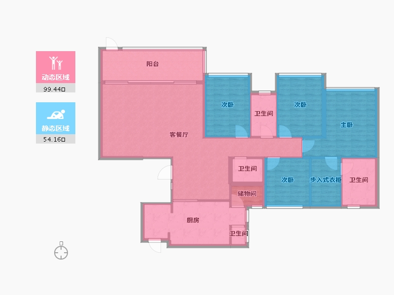 广东省-广州市-天河区-140.00-户型库-动静分区