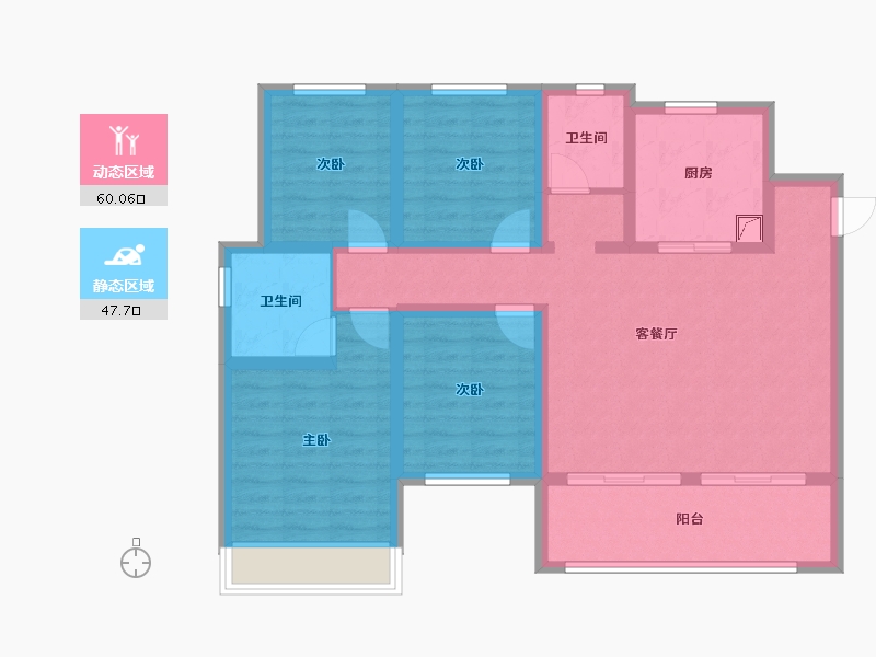 河南省-新乡市-建业比华利庄园-99.00-户型库-动静分区