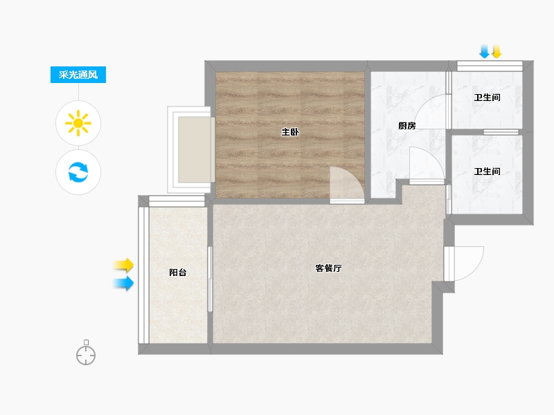 四川省-成都市-长城宜苑-47.00-户型库-采光通风