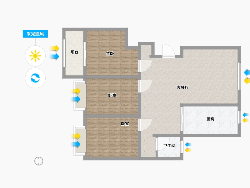 山东省-德州市-兹博店社区-120.00-户型库-采光通风