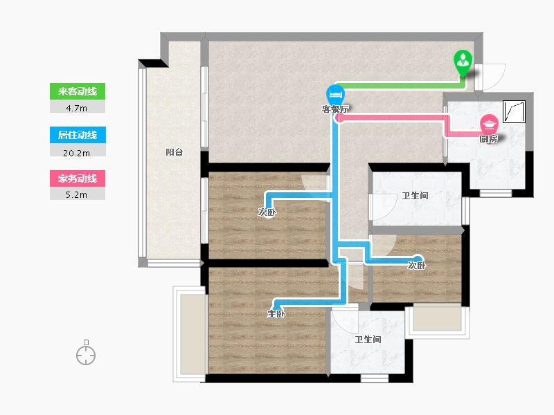 贵州省-贵阳市-美的国宾府-86.00-户型库-动静线