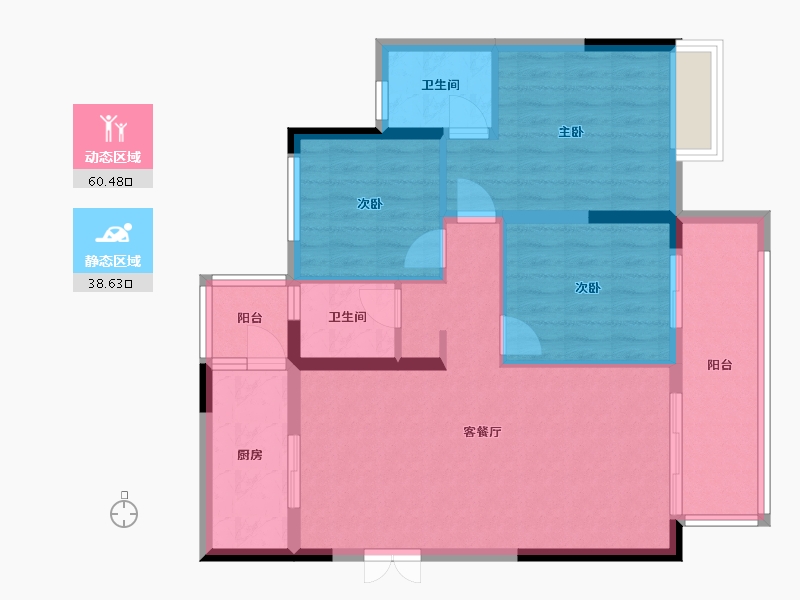 贵州省-遵义市-斌鑫中央公园城-92.15-户型库-动静分区