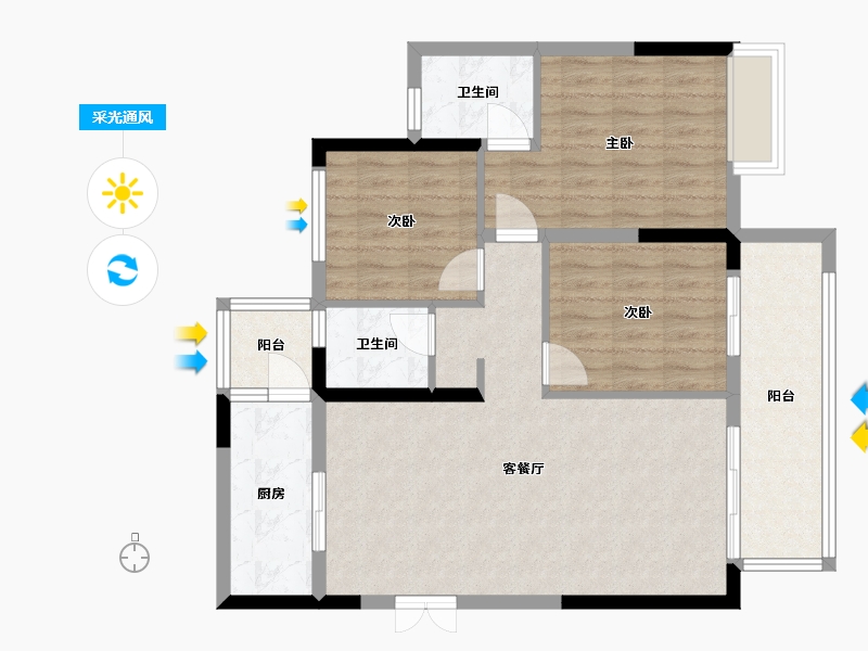 贵州省-遵义市-斌鑫中央公园城-92.15-户型库-采光通风