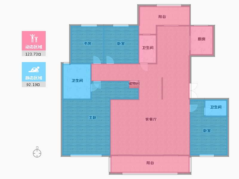 河南省-郑州市-中建柒号院-233.00-户型库-动静分区