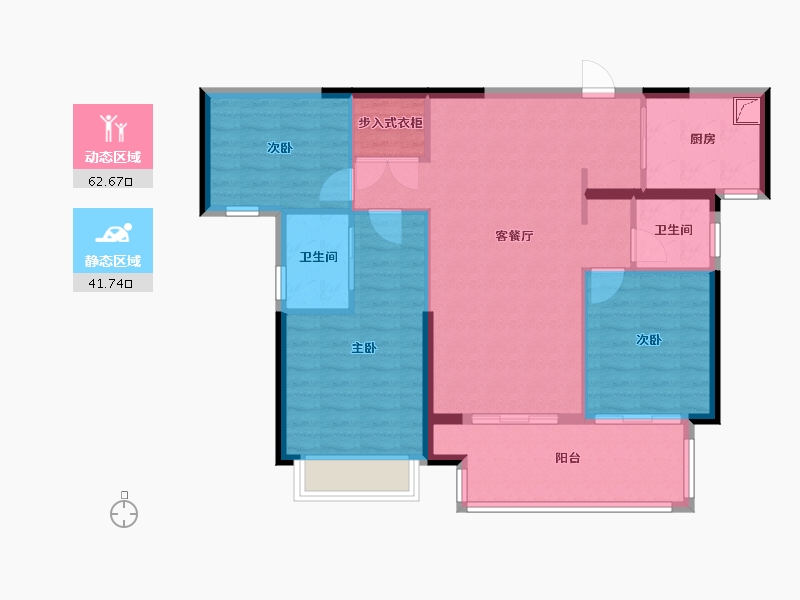 湖南省-长沙市-印湘江-102.00-户型库-动静分区