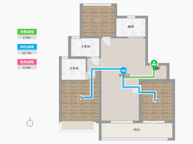 浙江省-杭州市-香岸云栖燕庐-94.60-户型库-动静线