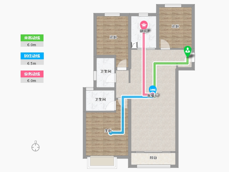 甘肃省-兰州市-云煦园-103.00-户型库-动静线