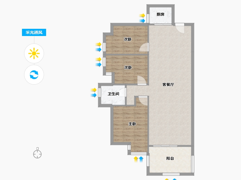 福建省-漳州市-龙泉丽景-79.00-户型库-采光通风