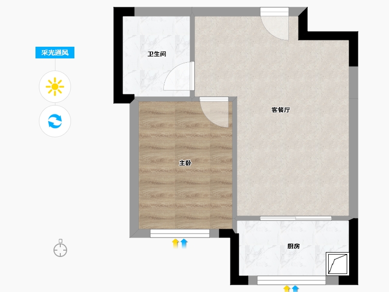 吉林省-长春市-国信南山-41.00-户型库-采光通风