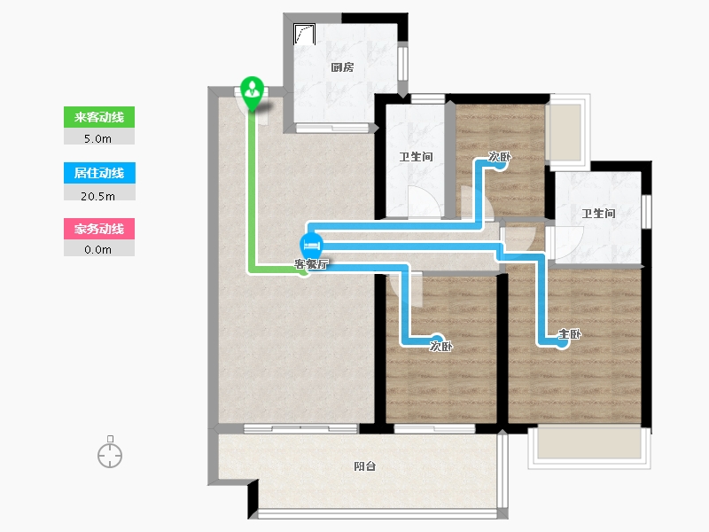 贵州省-贵阳市-美的国宾府-86.00-户型库-动静线