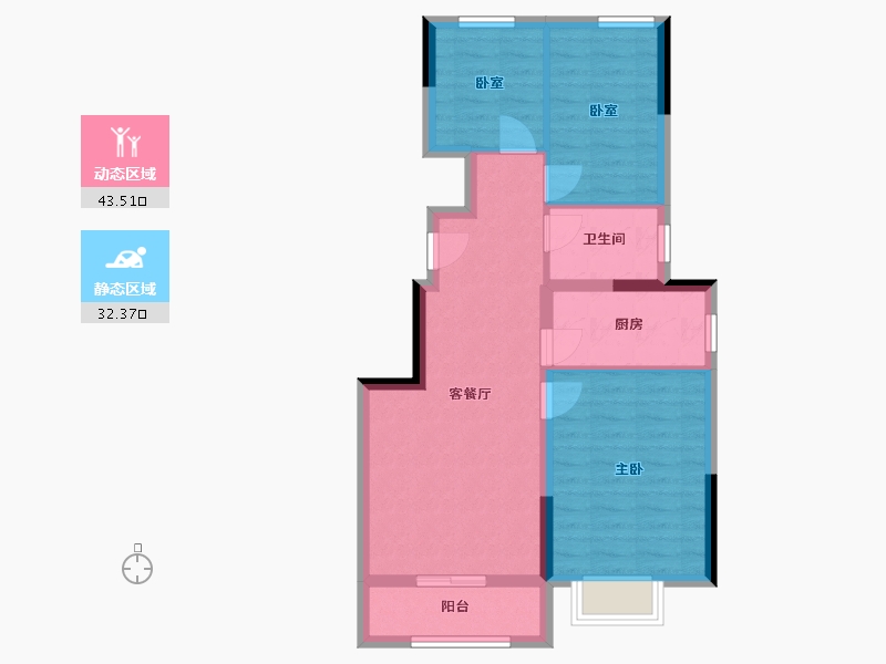 河北省-秦皇岛市-碧桂园星屿海-81.00-户型库-动静分区