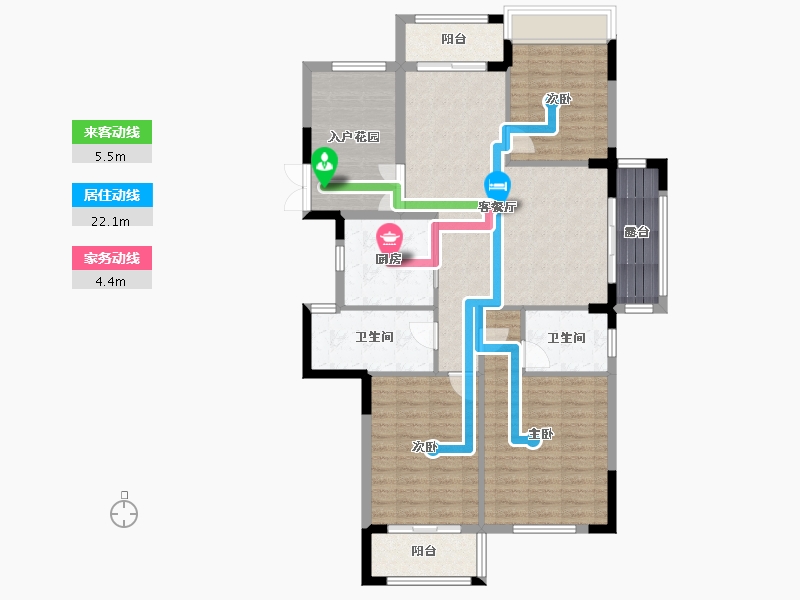 江苏省-连云港市-香溢广苑-119.00-户型库-动静线