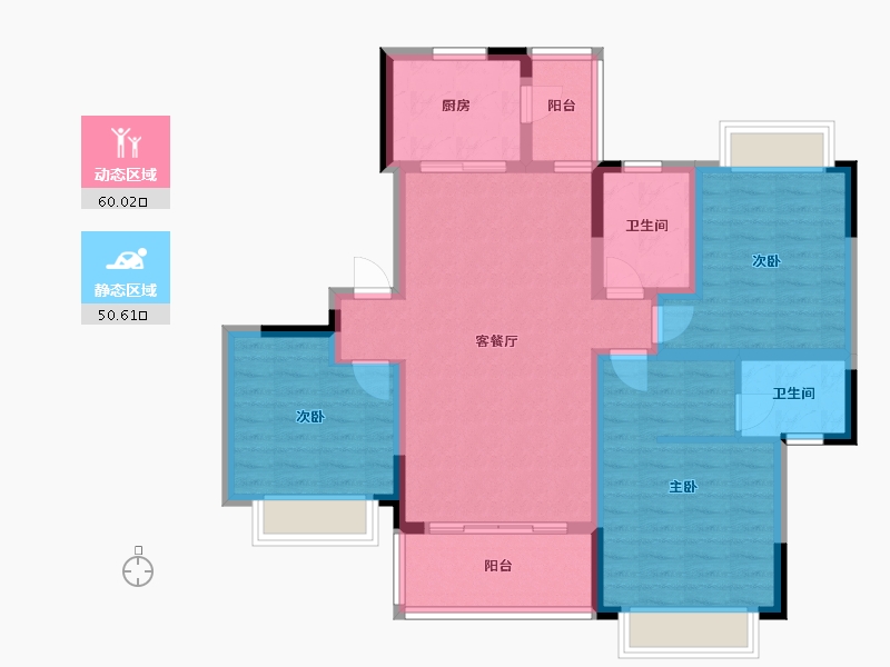 贵州省-遵义市-兰亭水岸-108.00-户型库-动静分区