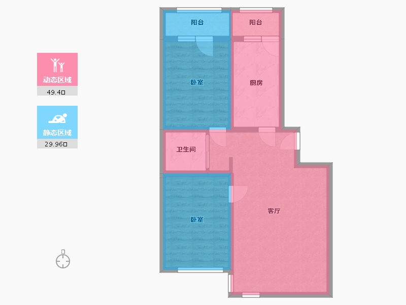 北京-北京市-新龙城-77.27-户型库-动静分区