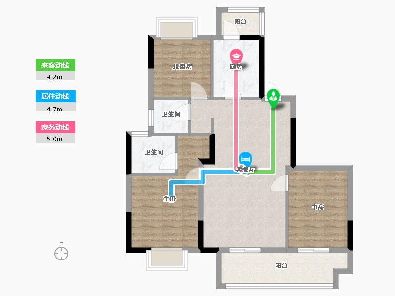 江苏省-南通市-阳光城西欧文澜府-115.00-户型库-动静线