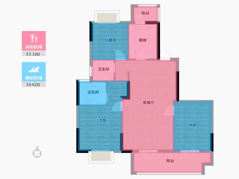 江苏省-南通市-阳光城西欧文澜府-115.00-户型库-动静分区