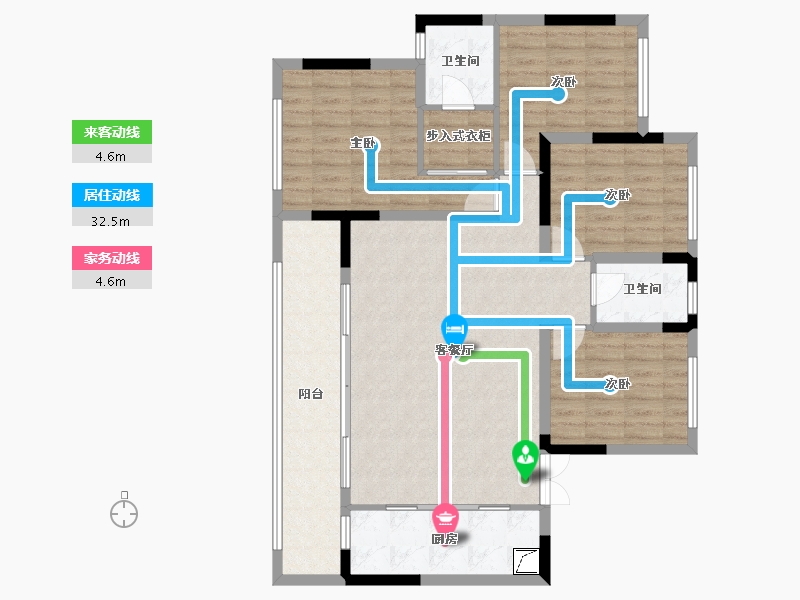 重庆-重庆市-泰吉同诚悦府-108.00-户型库-动静线