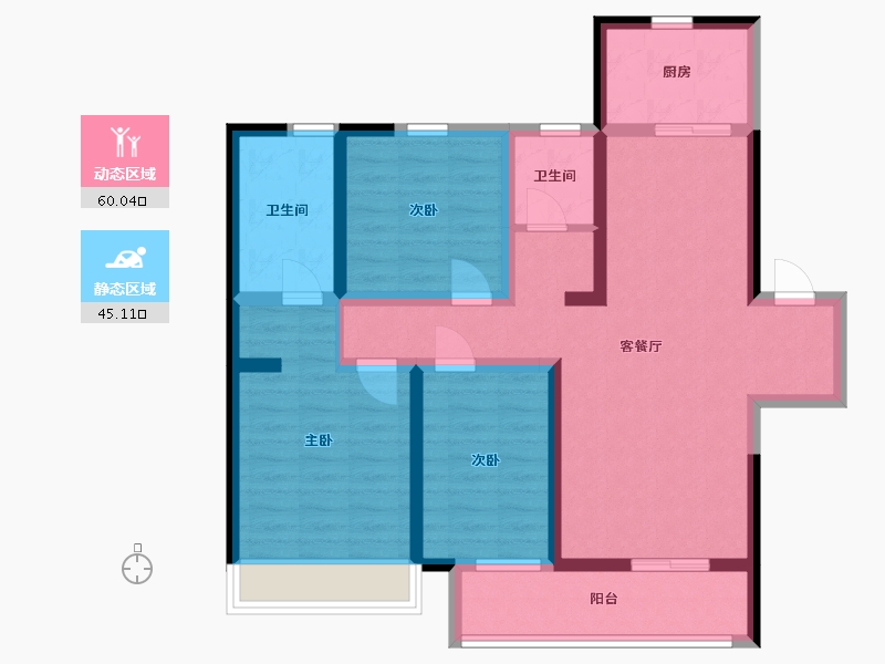 陕西省-咸阳市-天地源珺樾坊-100.00-户型库-动静分区