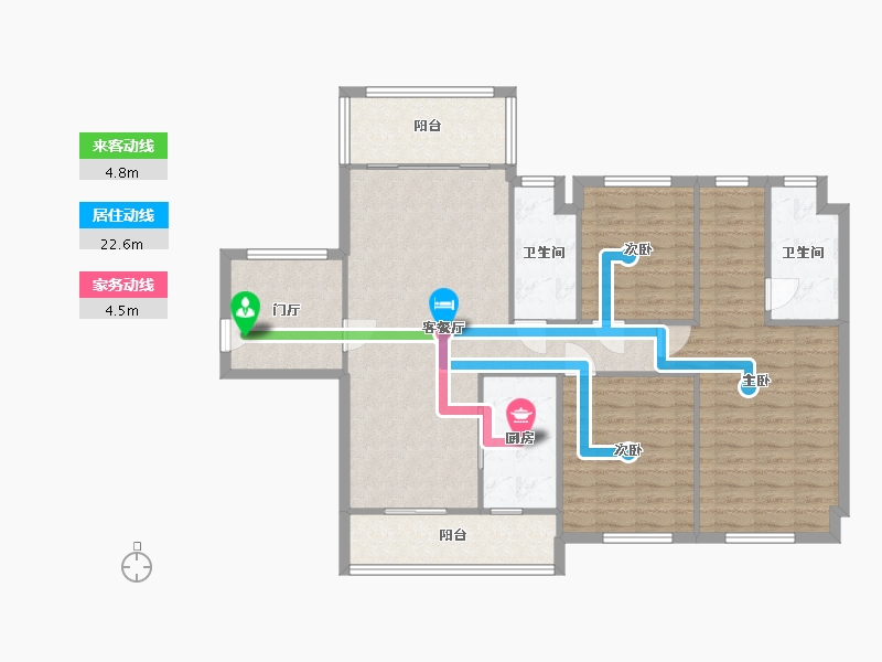 广东省-江门市-碧桂园骏景湾天汇-100.60-户型库-动静线