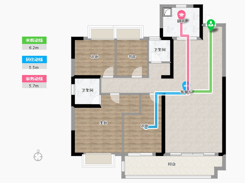 江西省-萍乡市-碧桂园天麓-115.00-户型库-动静线