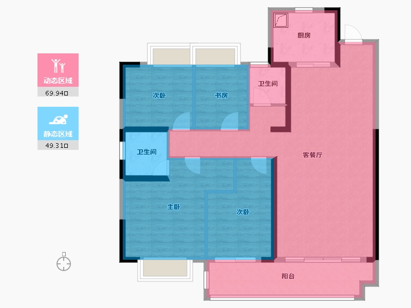 江西省-萍乡市-碧桂园天麓-115.00-户型库-动静分区