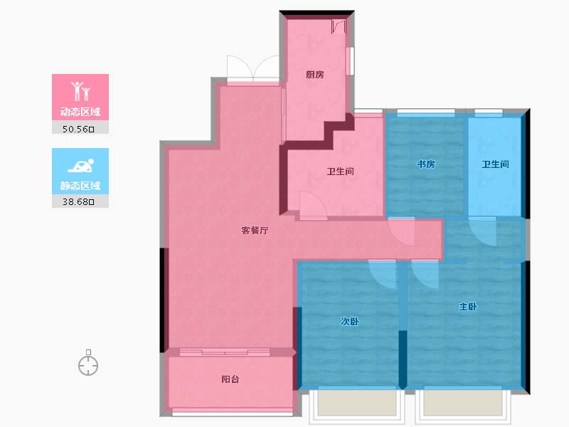 湖北省-武汉市-绿城凤起乐鸣-109.00-户型库-动静分区