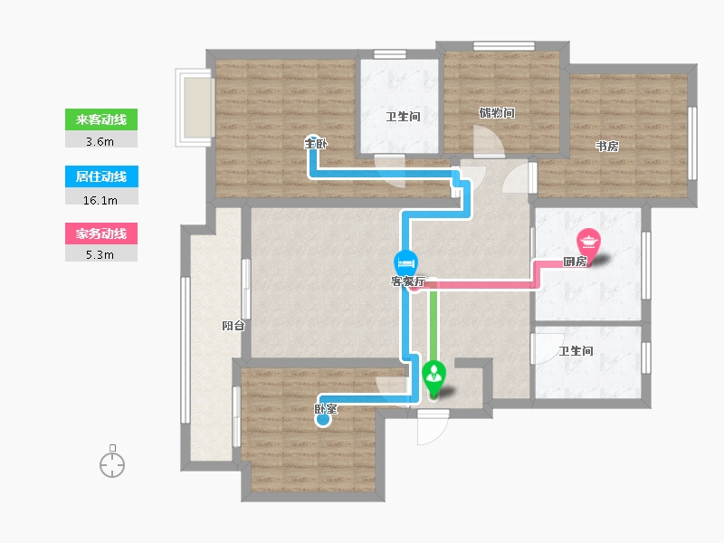 河北省-邯郸市-招贤小区-120.00-户型库-动静线