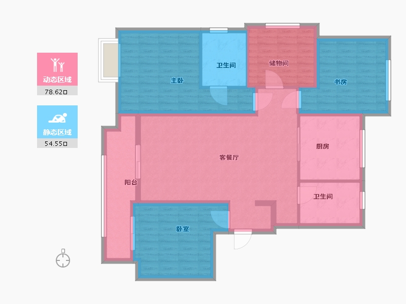 河北省-邯郸市-招贤小区-120.00-户型库-动静分区