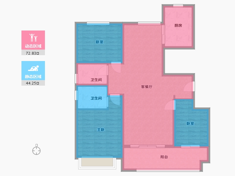 山东省-临沂市-师郯壹号院-105.50-户型库-动静分区