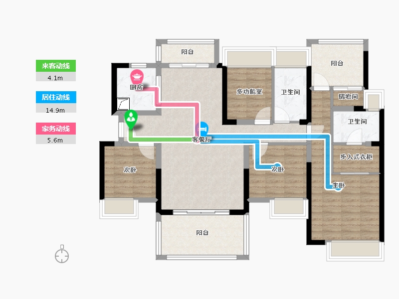 广东省-深圳市-信宏城-144.00-户型库-动静线