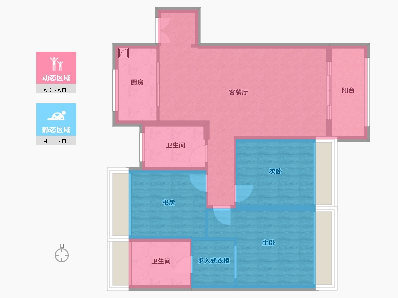 湖北省-武汉市-绿城凤起乐鸣-101.02-户型库-动静分区