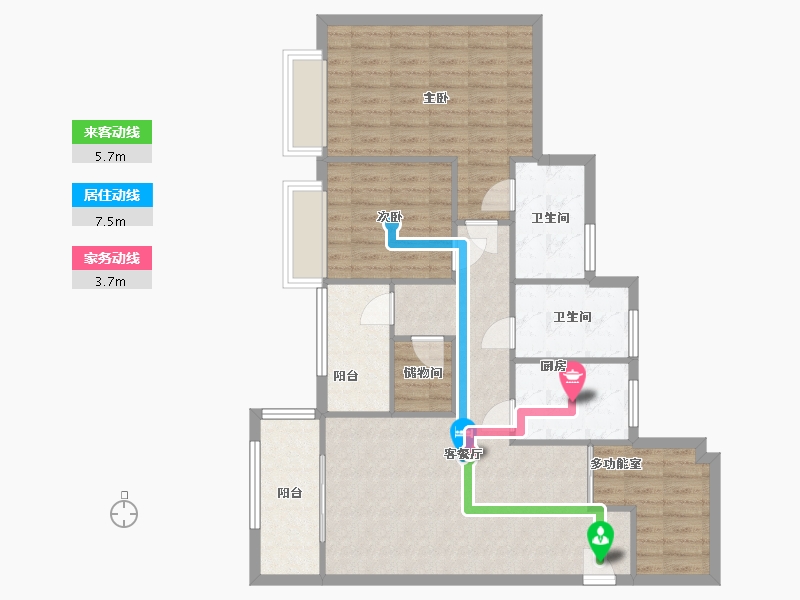 广东省-中山市-华发广场-98.00-户型库-动静线