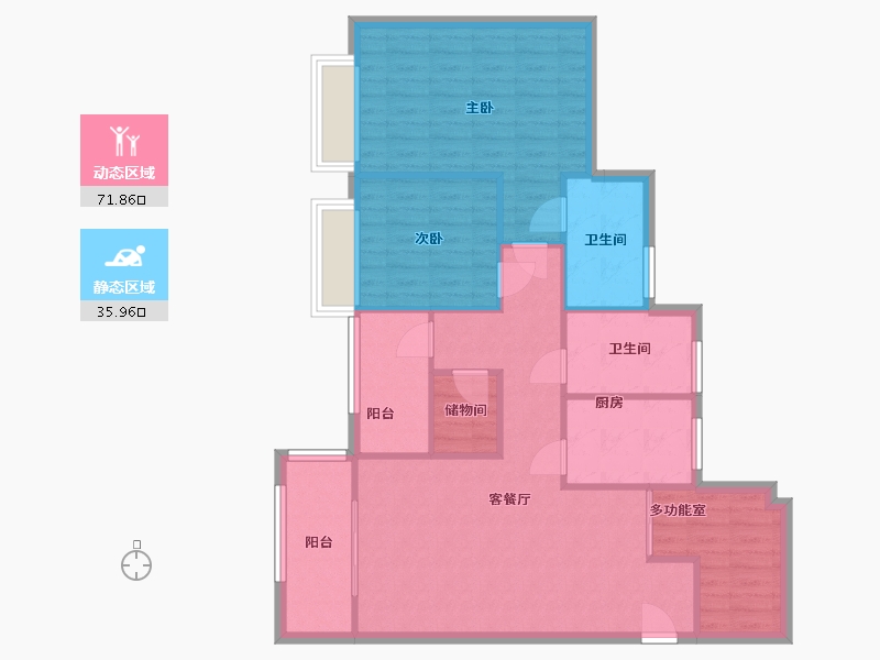 广东省-中山市-华发广场-98.00-户型库-动静分区