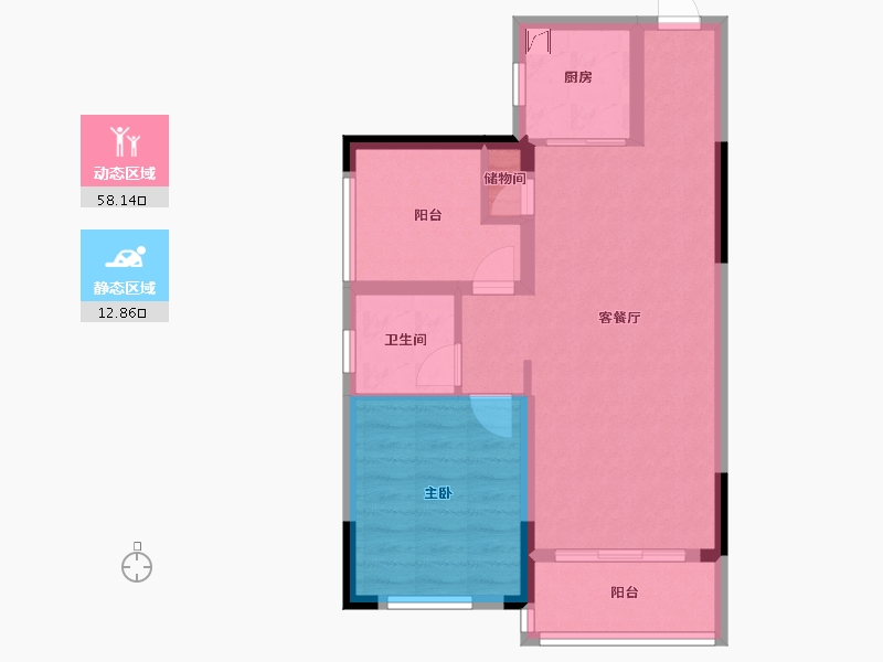 湖南省-长沙市-卢浮原著-63.11-户型库-动静分区