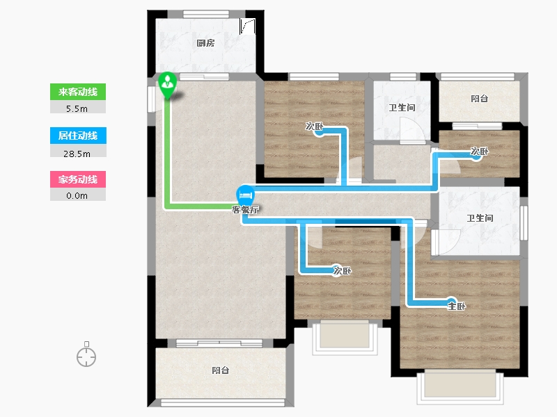 安徽省-亳州市-星海国际广场-109.00-户型库-动静线