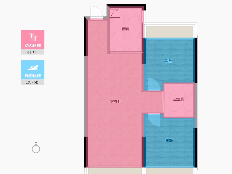 辽宁省-沈阳市-亚泰鲲鹏府-59.94-户型库-动静分区