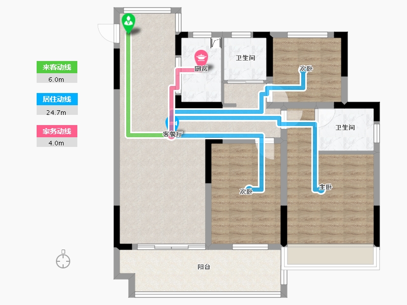 安徽省-滁州市-绿洲悦澜湾-97.00-户型库-动静线