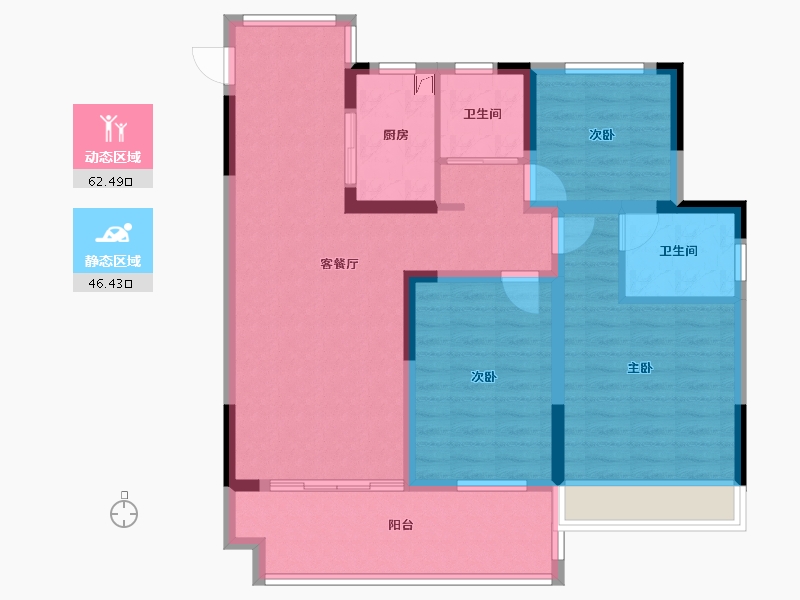 安徽省-滁州市-绿洲悦澜湾-97.00-户型库-动静分区