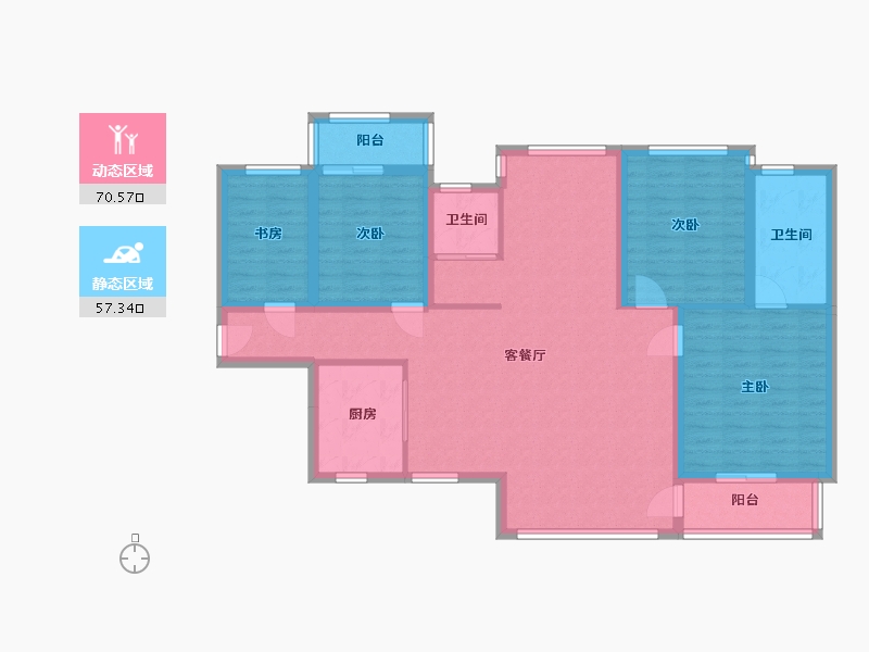 湖南省-永州市-麒麟公馆-115.00-户型库-动静分区