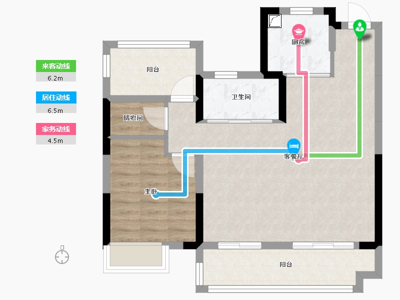 安徽省-合肥市-旭辉·翡翠江来-78.00-户型库-动静线