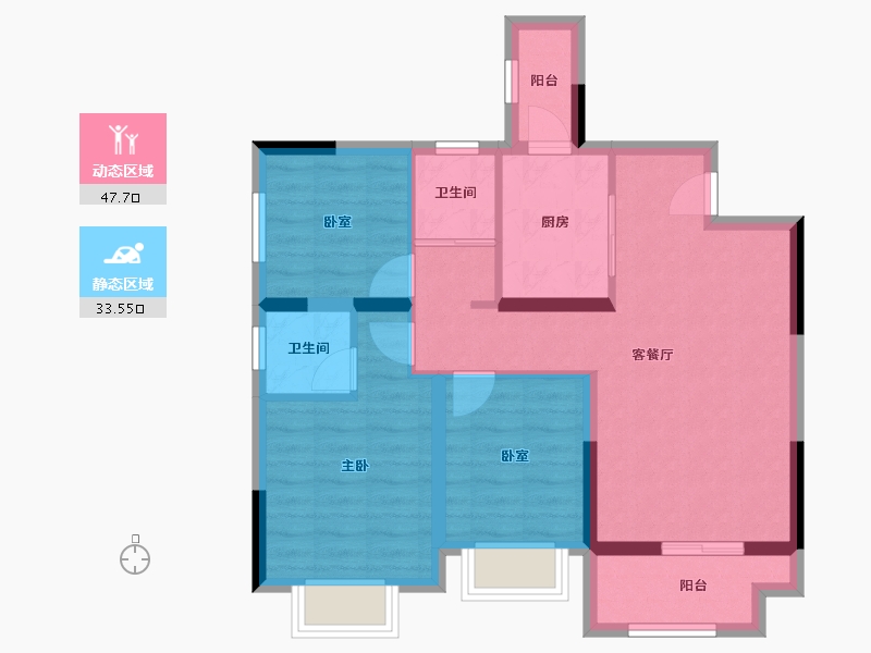 四川省-成都市-朗悦府-77.87-户型库-动静分区