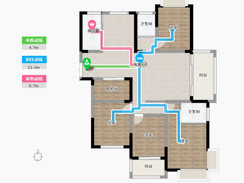 湖南省-永州市-苏通国际新城-140.00-户型库-动静线