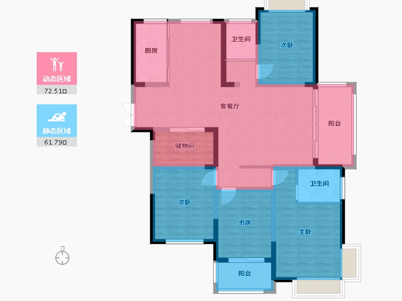 湖南省-永州市-苏通国际新城-140.00-户型库-动静分区